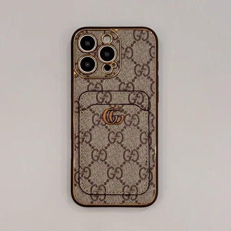 lv gucci gold rimmed gold logo card holder iphone case