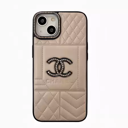 chanel limited - edition quilted embossed iphone case with diamond - adorned camera lens