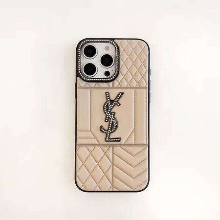ysl smooth calfskin rhinestone camera lens iphone case