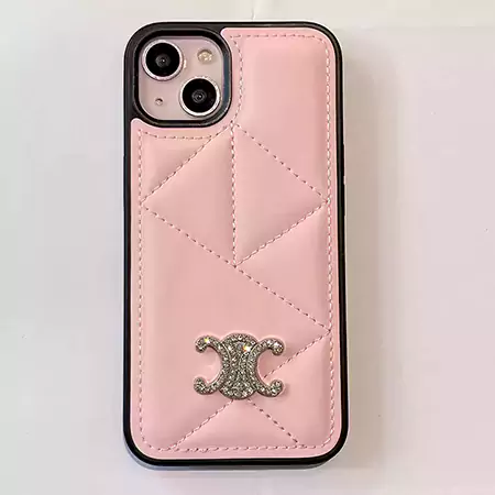 celine folded leather - grain triomphe iphone case