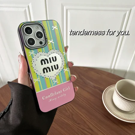 miumiu pink bow heart iphone 16/16pro/pro max case