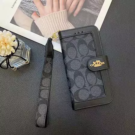 coach premium wallet style card holder iphone case