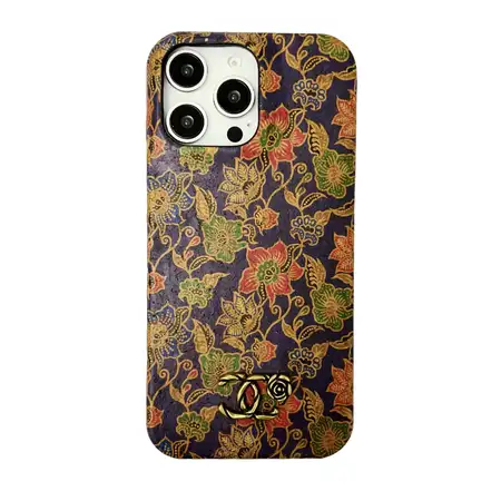 chanel flowers and butterflies soft wood grain iphone case