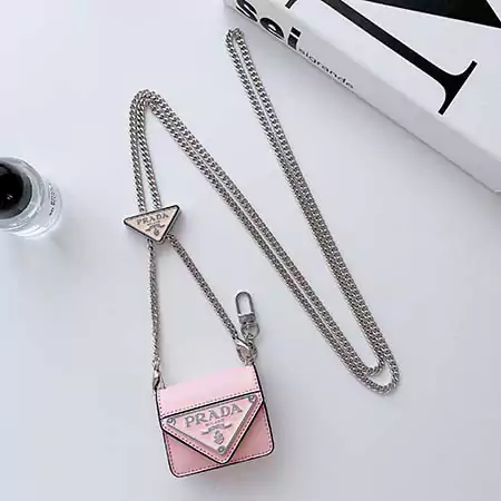 Prada - inspired large triangle - logo AirPods case