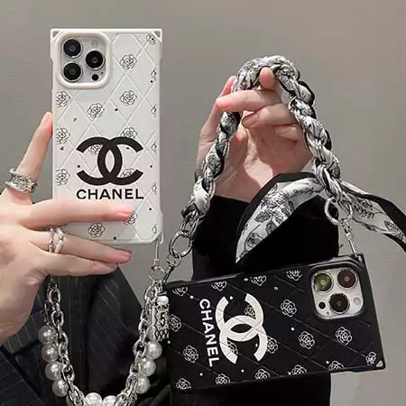 chanel quilted lambskin crossbody chain iphone 16/16pro/pro max case