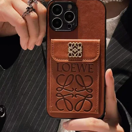 loewe card - holder metal logo iphone case