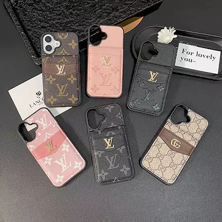 louis vuitton and gucci gold logo flip cover card slot iphone case