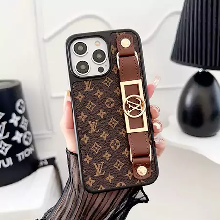 louis vuitton leather - covered dauphine wrist strap iphone case