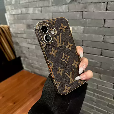 leather large and small monogram iPhone case