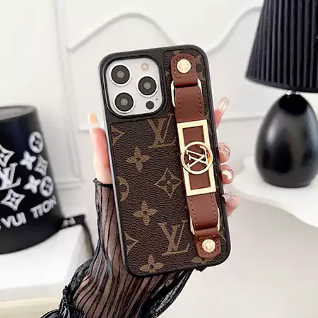 louis vuitton leather - covered dauphine wrist strap iphone case