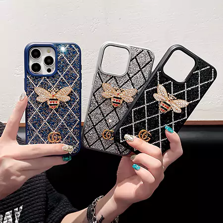 gucci bee bling quilted diamond iphone case
