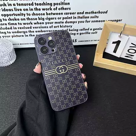 gucci gold-plated matte glass iphone 16/16pro/pro max case