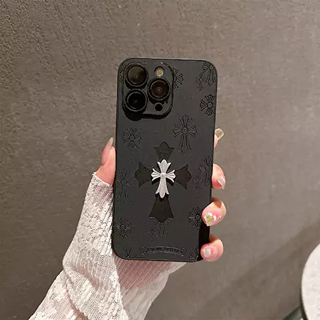 chrome hearts metal logo iphone case