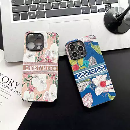 dior pebbled leather floral iphone 16/16pro/pro max case