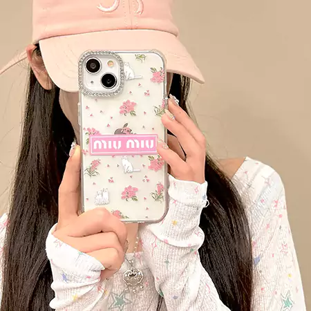miumiu kitten flowers iphone 16/16pro/pro max case