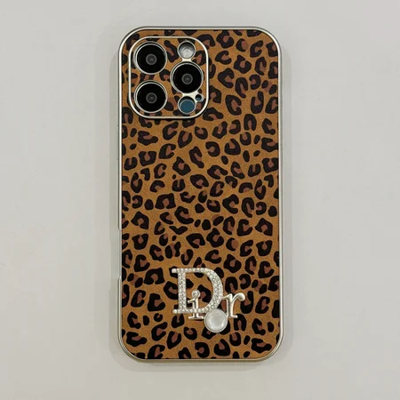 dior leopard print electroplated iphone case
