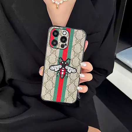 gucci embroidered pattern iphone case