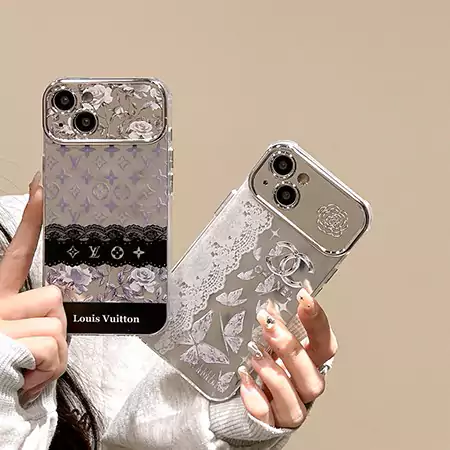 louis vuitton chanel four - corner large view window ripple pattern iphone case