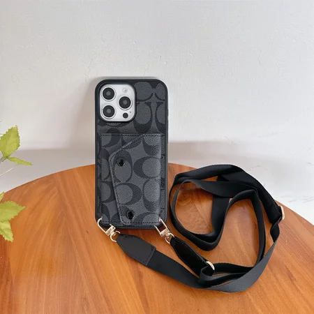 coach leather cross - body iphone case