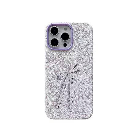 chanel all around litchi grain ribbon iphone case