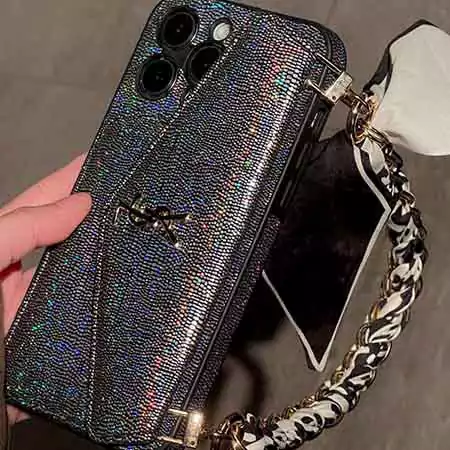 YSL metal logo phone case