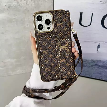 LV rivet card - slot cross - body iPhone case