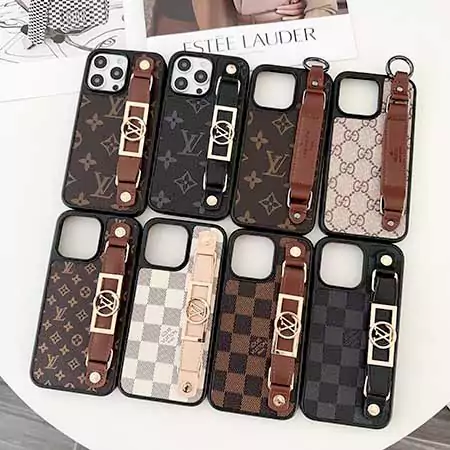 louis vuitton leather - covered dauphine wrist strap iphone case