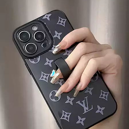 LV Macaron glossy finish invisible stand iPhone case