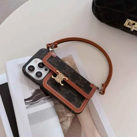 celine houndstooth pattern hand - held iphone case