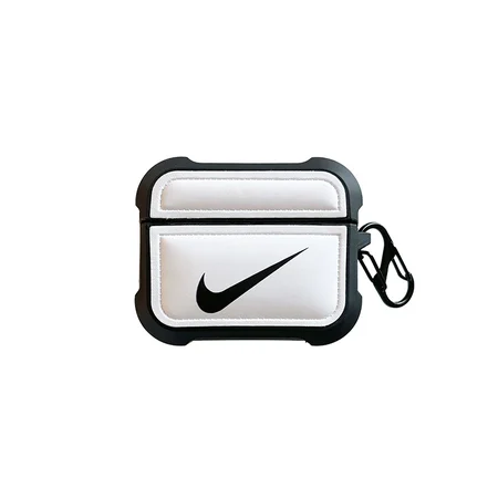 Nike - inspired black & white down jacket - style AirPods case