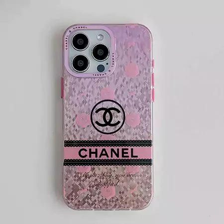 chanel pink flower horizontal stripes vertical stripes iphone case