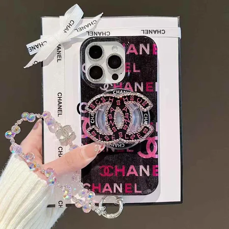 chanel style magnetic series iphone case with stand and rhinestones