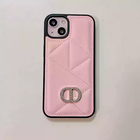 dior folded leather - grain cd logo iphone case