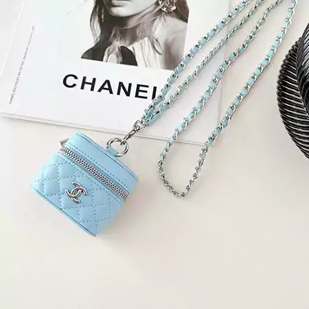Chanel - inspired embroidered mini - box AirPods case