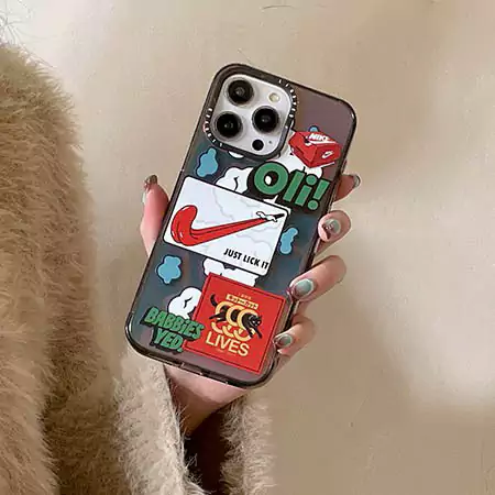 nike label cartoon anime transparent iphone case