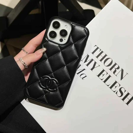 chanel quilted leather chanel leather logo iphone case