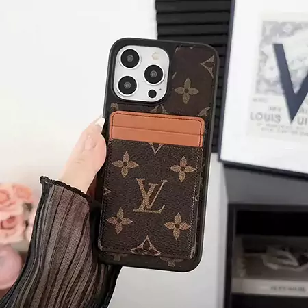 louis vuitton minimalist - style double - layer card - holder iphone case