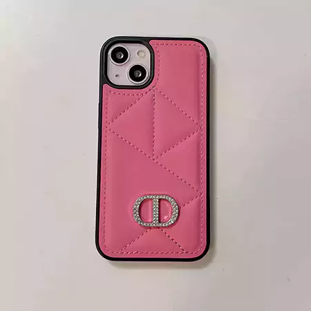 dior folded leather - grain cd logo iphone case
