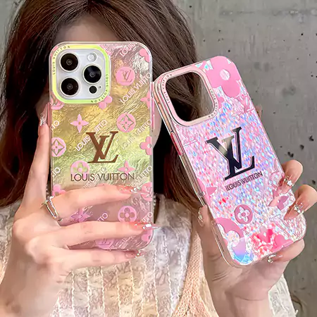 pink sakura - themed LV alphabet iPhone case
