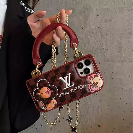 louis vuitton retro red sunflower cross - body concubine handbag iphone case