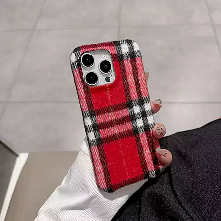 burberry checkered fabric iphone case