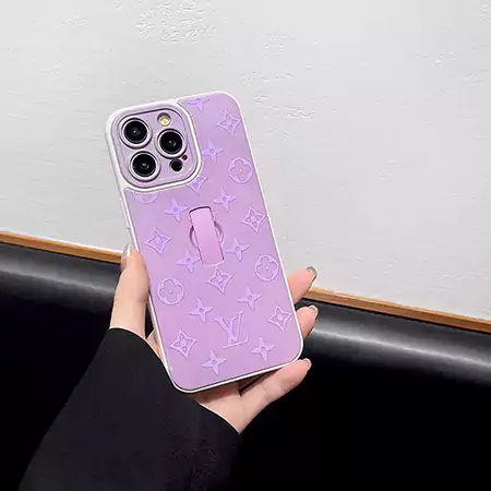 LV Macaron glossy finish invisible stand iPhone case