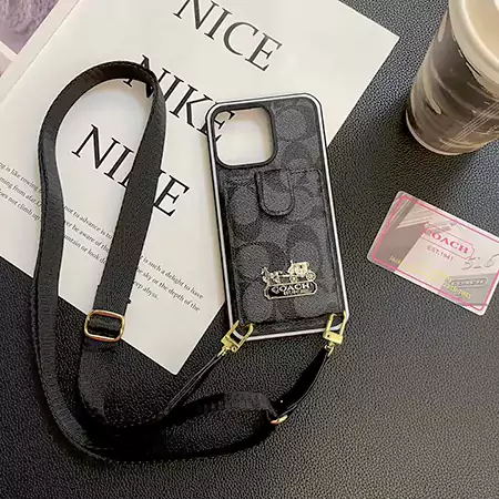 coach monogram lanyard iphone case