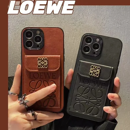 loewe card - holder metal logo iphone case