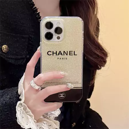 chanel glittery gold iphone 16 case