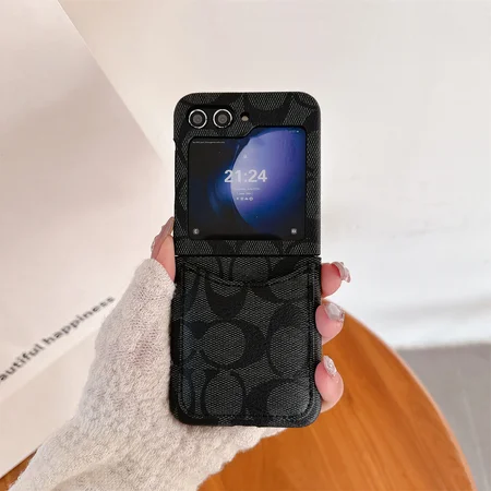 coach card - holder fold - over flip iphone case