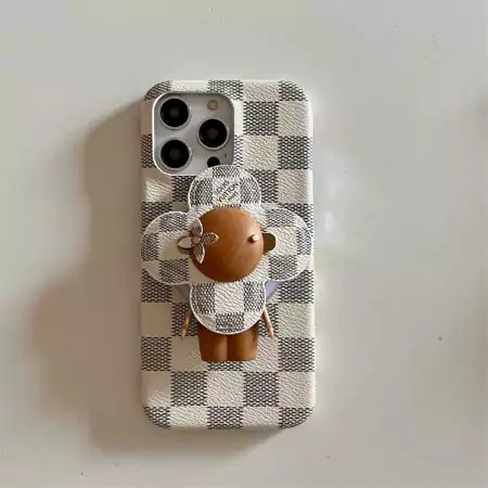 louis vuitton checkered pattern vivienne magnetic stand iphone case