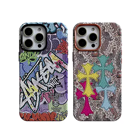 chrome hearts colorful gothic iphone case