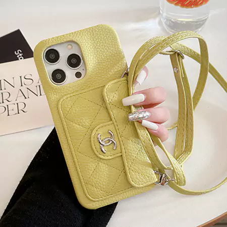 chanel card holder iphone case with lanyard