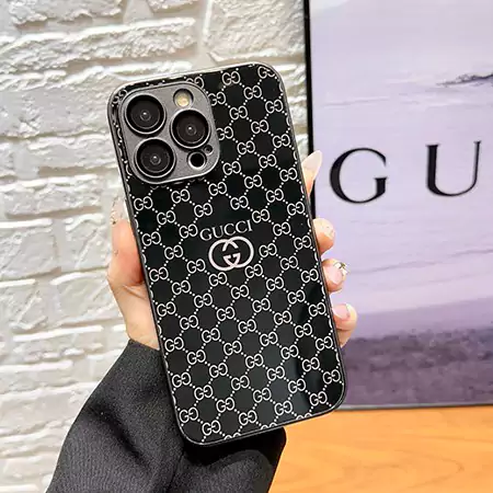 gucci monogram glass - style iphone case